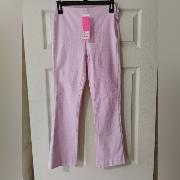 Women's Lilly Pulitzer Ocean Cay High Rise Crop Lilac Freesia Size 0 - Picture 10 of 10